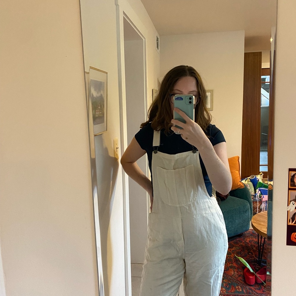 Aerie Cream Overalls